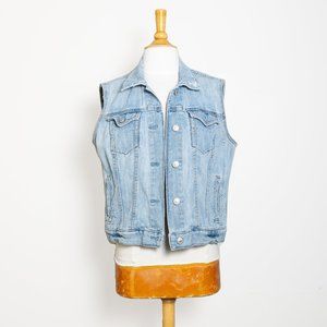 Gap Distressed Denim Vest